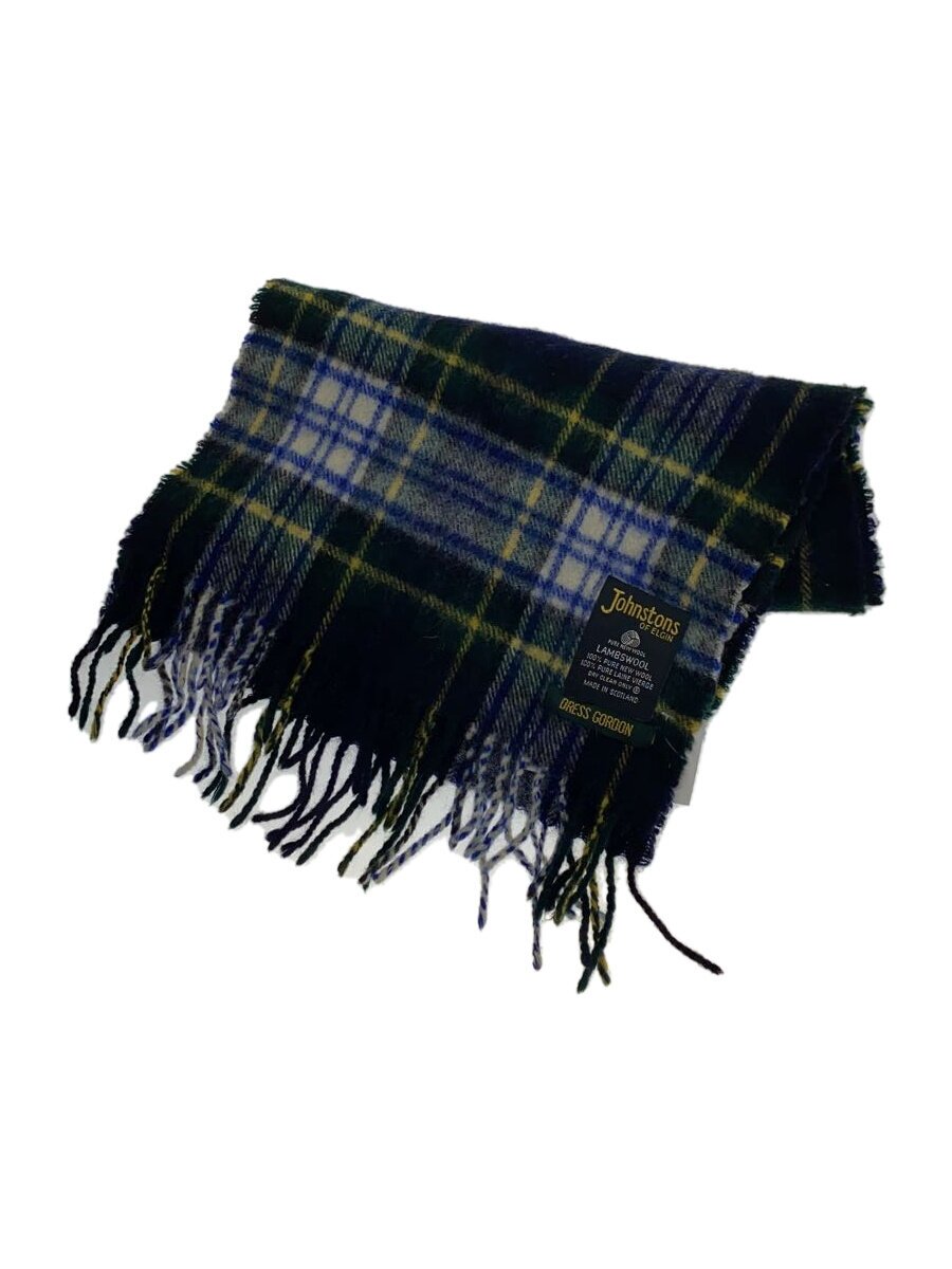 【中古】Johnston’s Of Elgin◆えり巻き/羊毛/緑であること/照合のしるし/メンズ【服飾雑貨他】