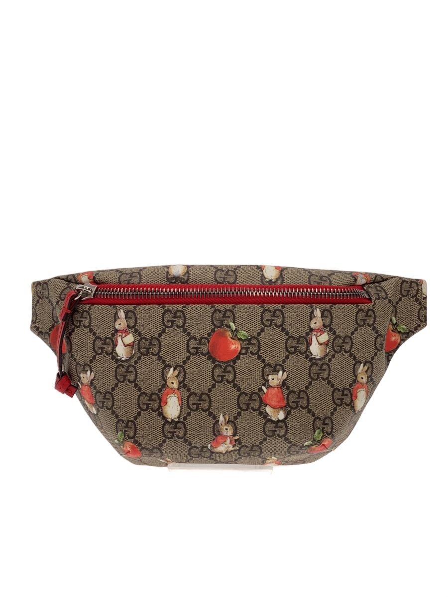 【中古】GUCCI◆ウエストボディバッグ/GGスプリームキャンバス/BRW/総柄【御徒面子】