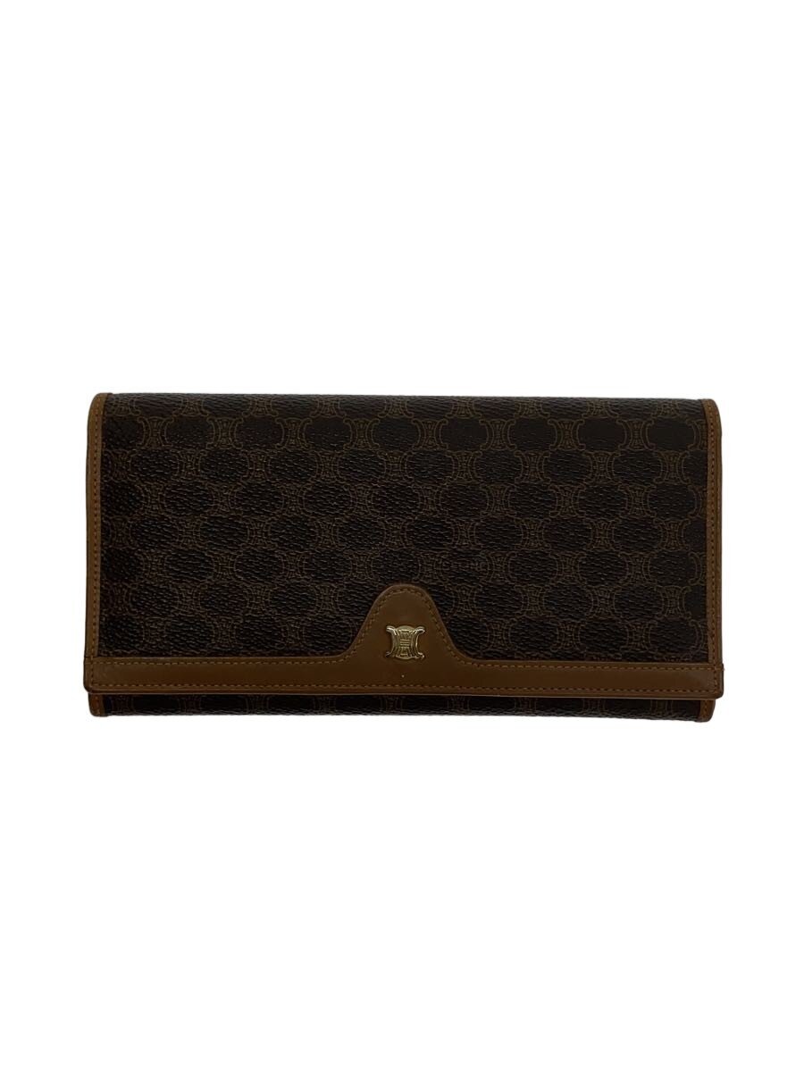 【中古】CELINE◆長紙入れ/なめし革/BRW/総柄/レディース/M08【服飾雑貨他】