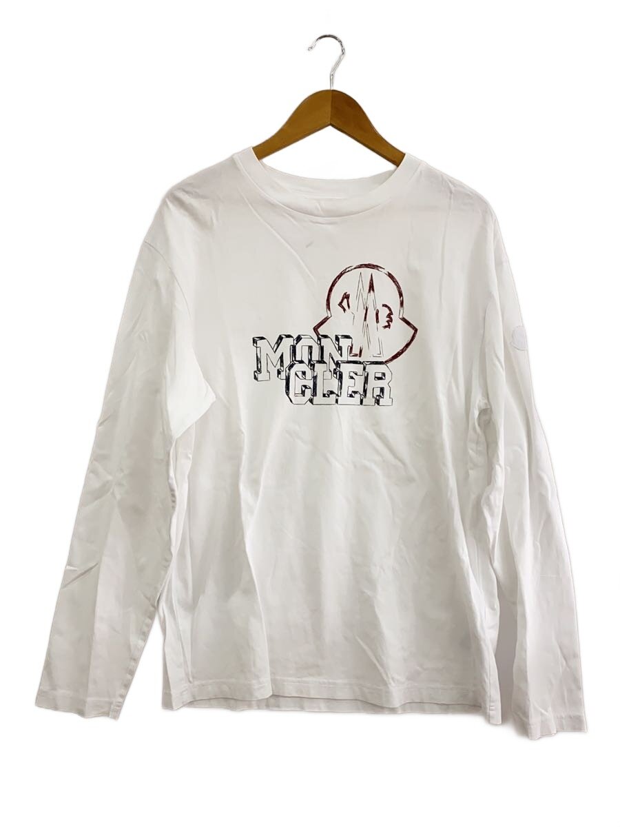 【中古】MONCLER◆3D LOGO/長袖Tシャツ/M/コットン/WHT/プリント/C-SCOM-24-5205【メンズウェア】｜2ｎｄ STREET 店