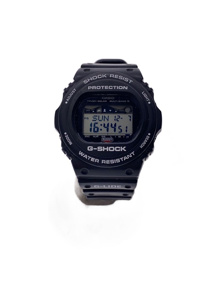 【中古】CASIO◆ソーラーウオッチ・G-SHOCK/デジタル/BLK【服飾雑貨他】