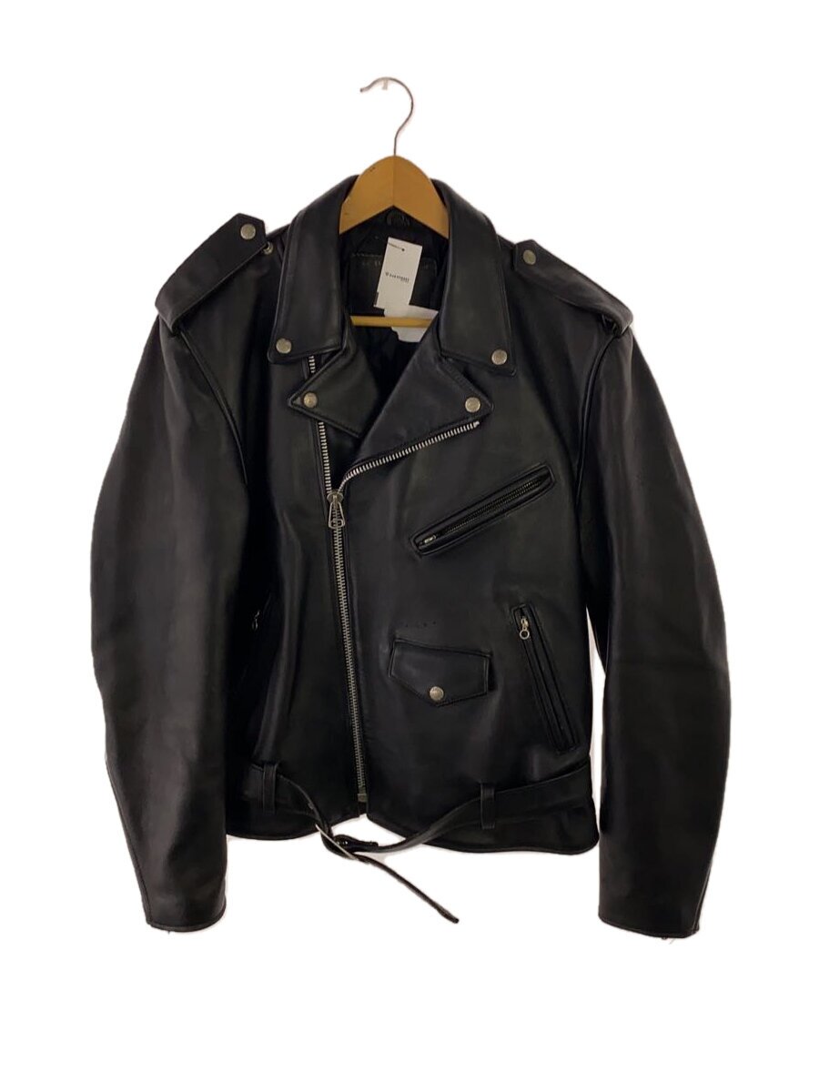 【中古】ダブルライダースジャケット/--/レザー/BLK/無地/ベルト【メンズウェア】｜2ｎｄ STREET 店 12,355円