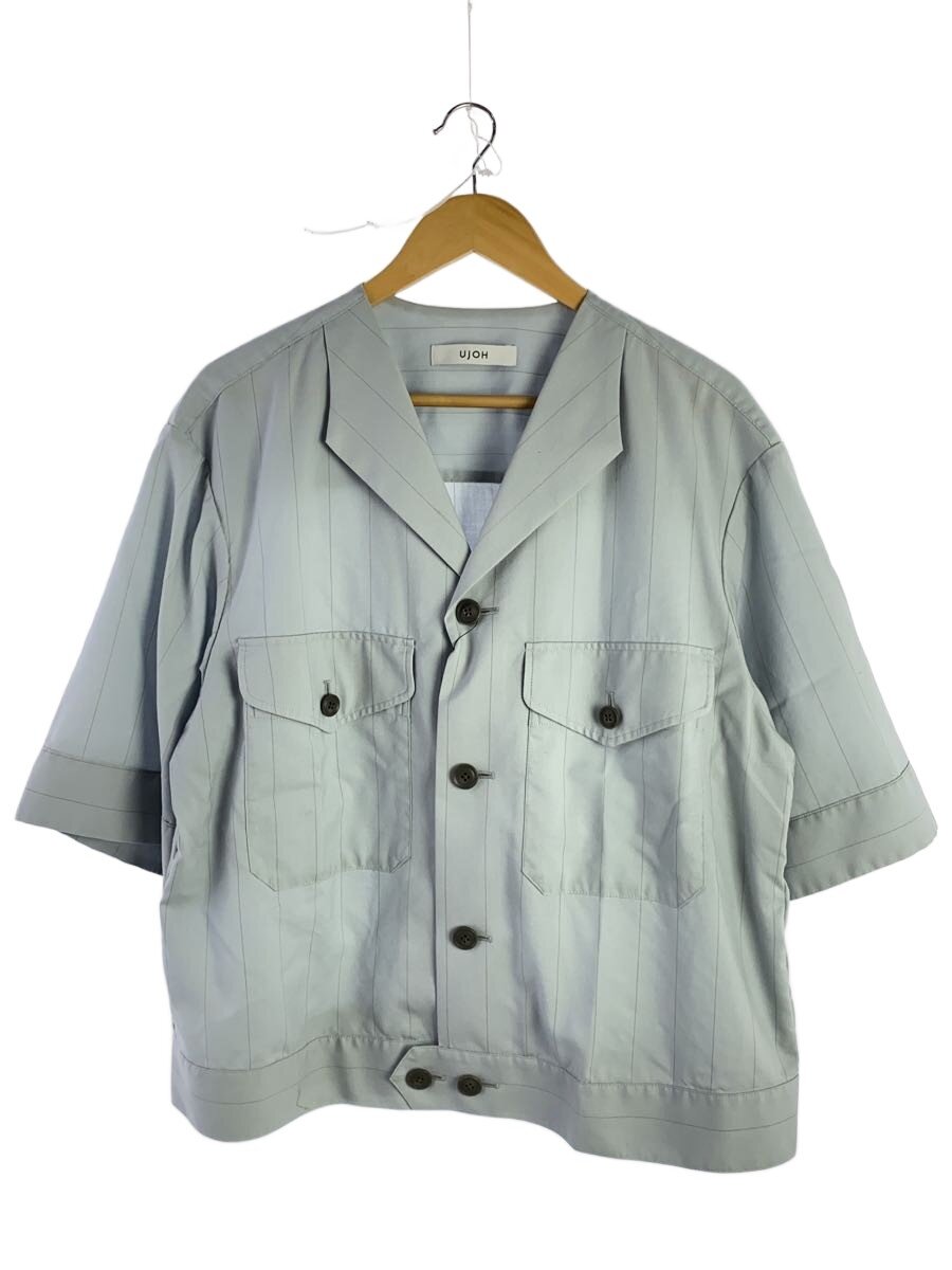 【中古】UJOH◆半袖プルオーバー/2/羊毛/GRY/縞模様/M751-B63-102//【メンズウェア】