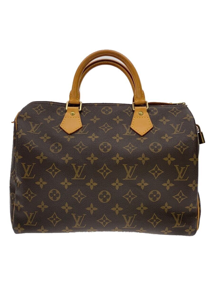 【中古】LOUIS VUITTON◆2)スピーディ30_モノグラム・帆布_BRW/PVC/BRW【御徒面子】