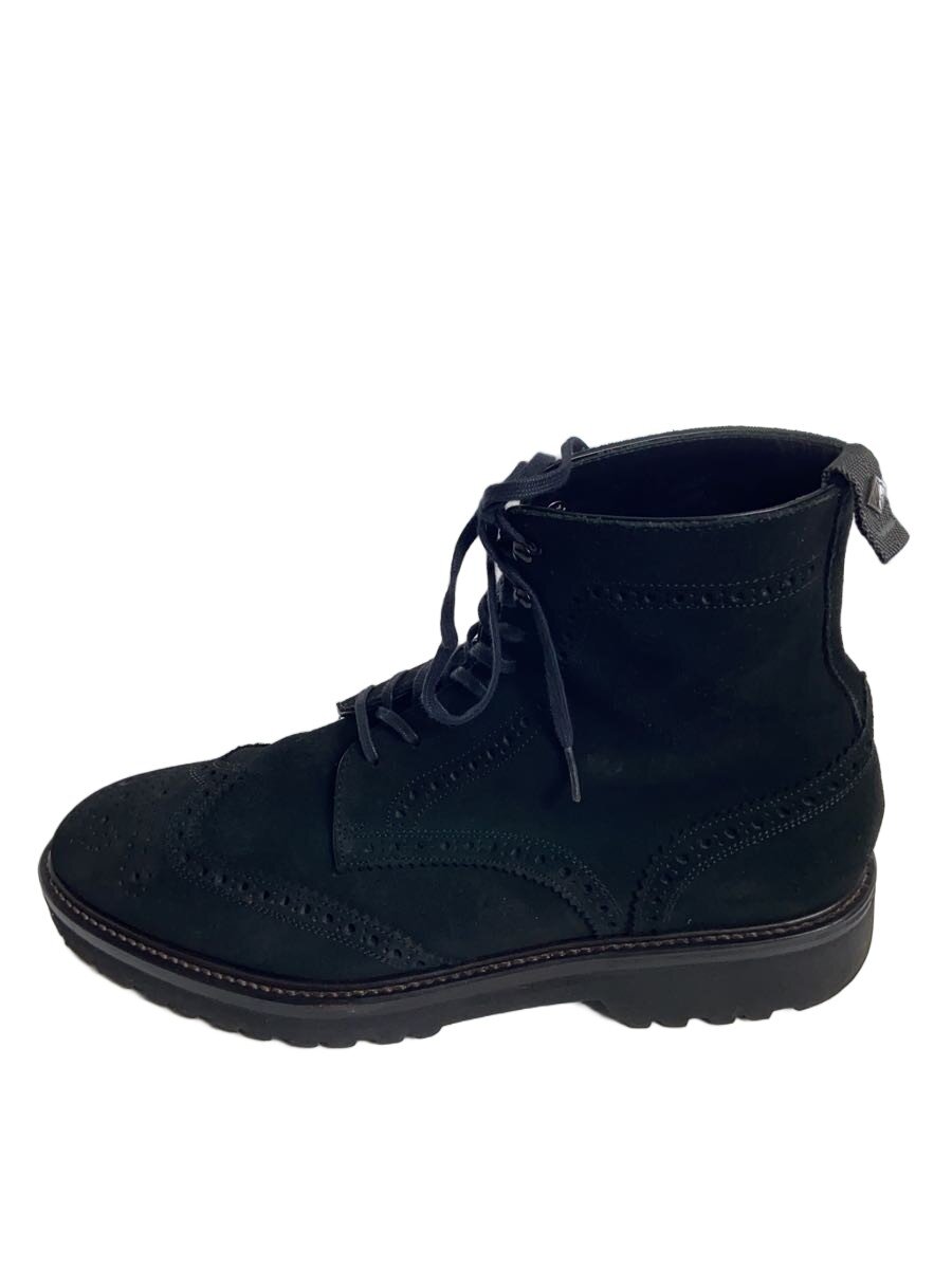 【中古】WH◆レースアップブーツ/--/BLK/スウェード【シューズ】