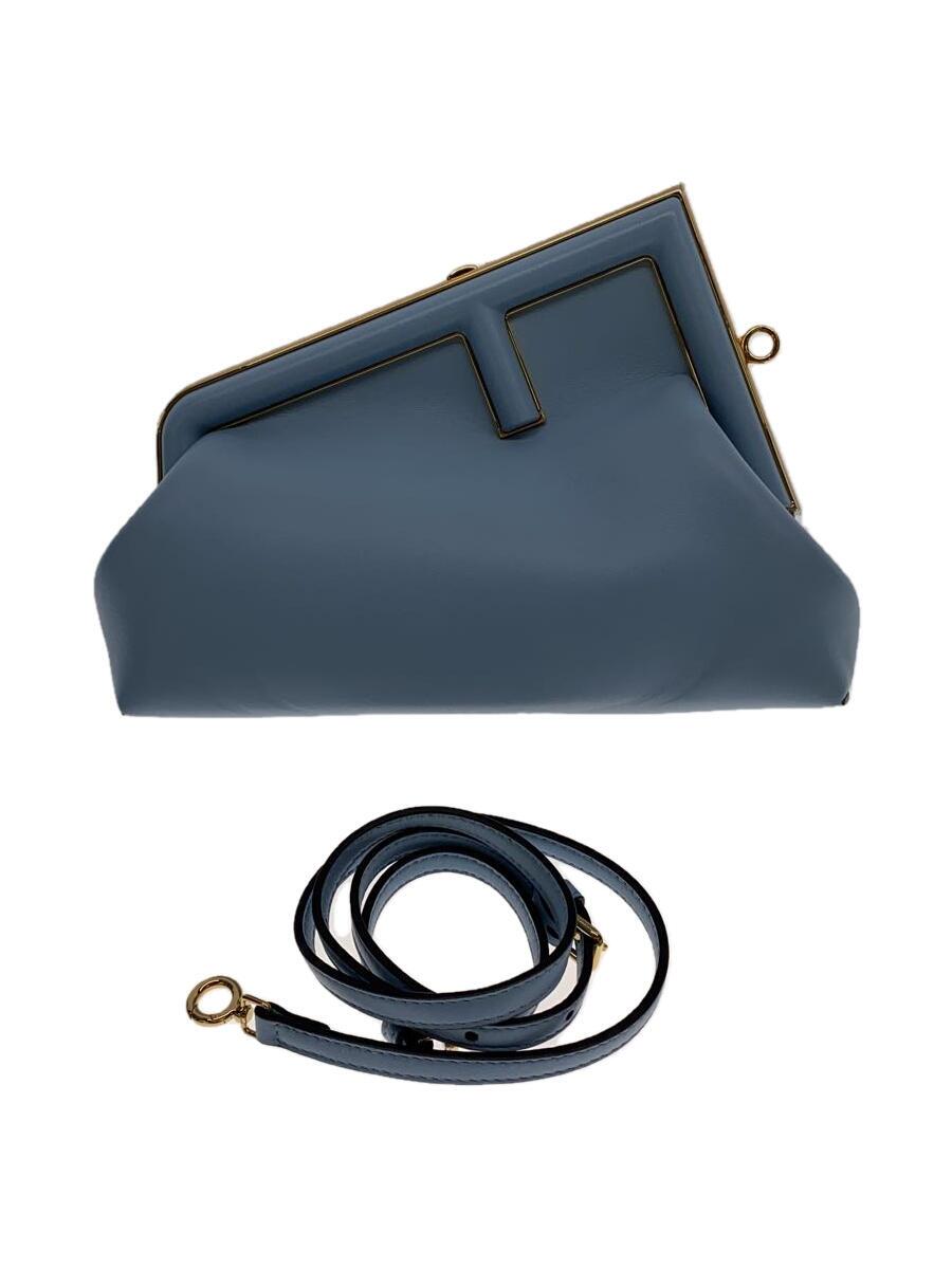 【中古】FENDI◆フェンディファースト/ショルダーバッグ/なめし革/青色/フェンディ【御徒面子】