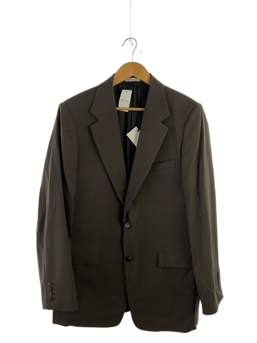 【中古】AURALEE◆J/25SS/LIGHT WOOL MAX GABARDINE JACKET/5/羊毛/BRW/A25SJ01MG//【メンズウェア】