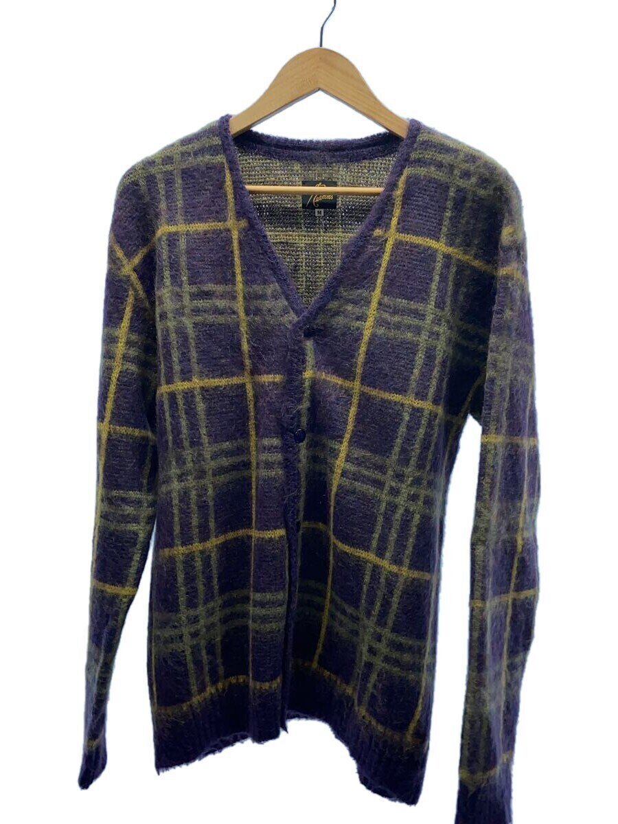 【中古】Needles◆20AW/Mohair Cardigan Plaid/ジレー/M/モヘヤ/PUP/照合のしるし/HM272【メンズウェア】
