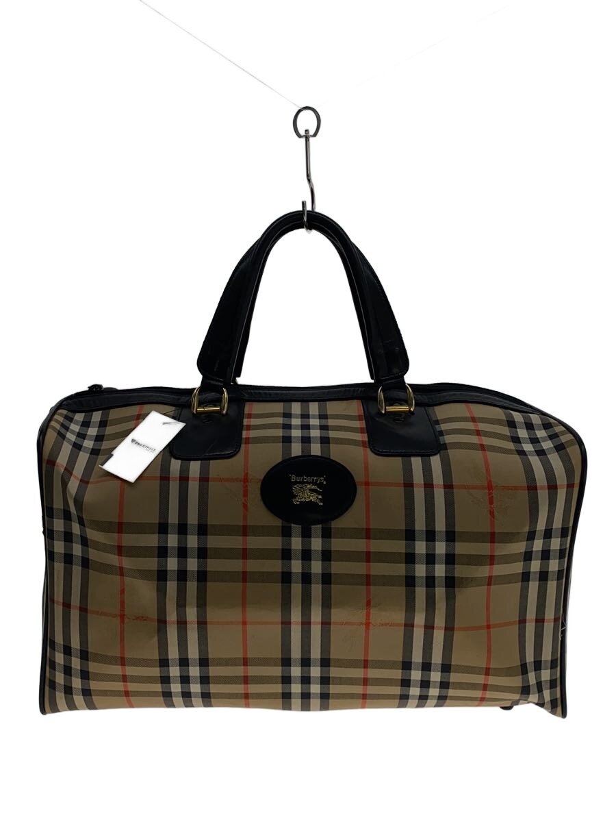【中古】BURBERRYS◆ボストンバッグ/キャンバス/ベージュ/ノバチェック//【バッグ】｜2ｎｄ STREET 店