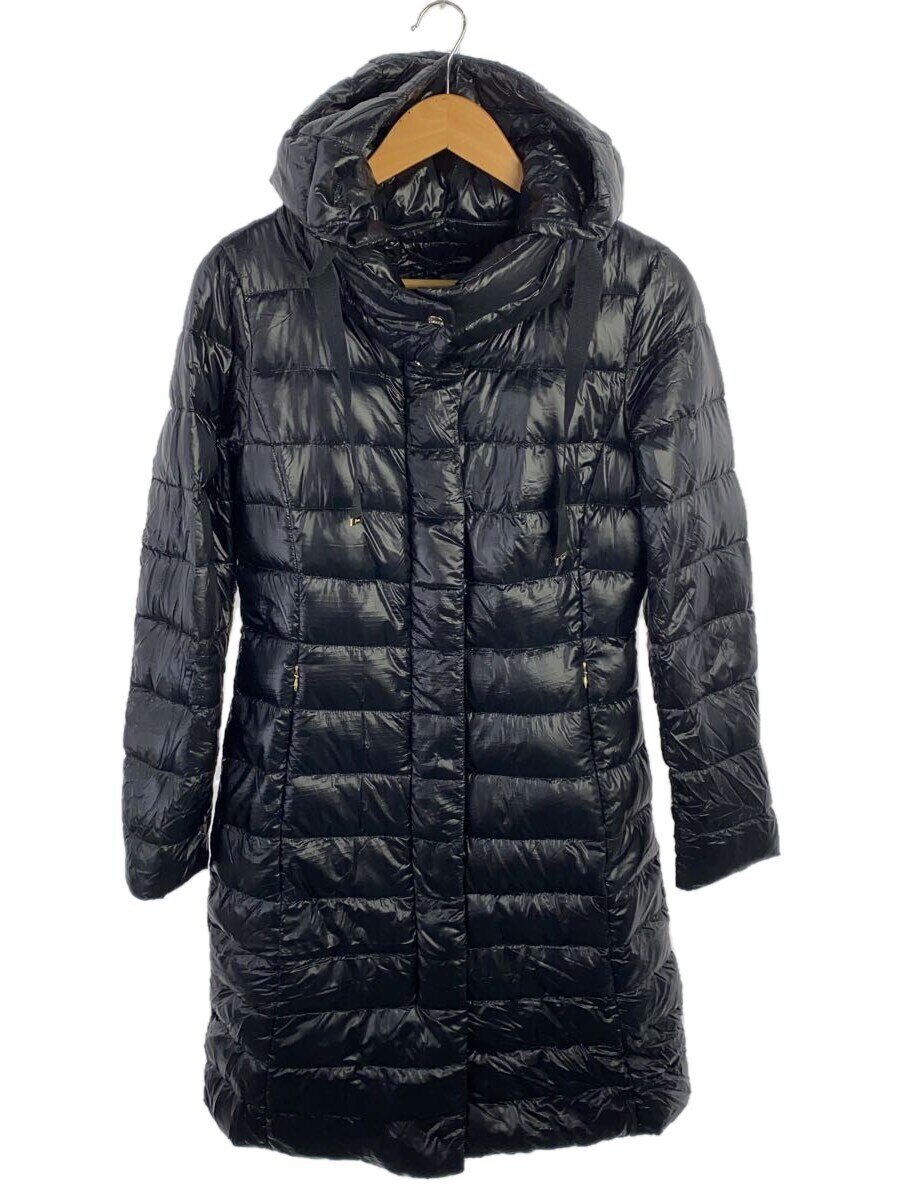 【中古】HERNO◆ロングダウンジャケット/42/ナイロン/BLK/PI001791D-12017Z-9300/24AW【レディース御召しもの】