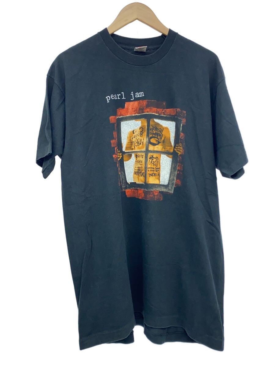 【中古】FRUIT OF THE LOOM◆90s/USA製/PEARL JAM/両面刷り上げる/プルオーバー/XL/綿織物/BLK【メンズウェア】