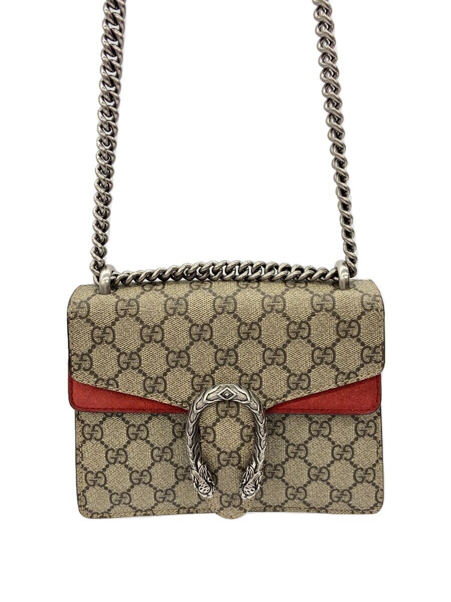 【中古】GUCCI◆スモール・ショルダーバッグ_ディオニュソス_GGブルームス/レザー/RED【バッグ】｜2ｎｄ STREET 店