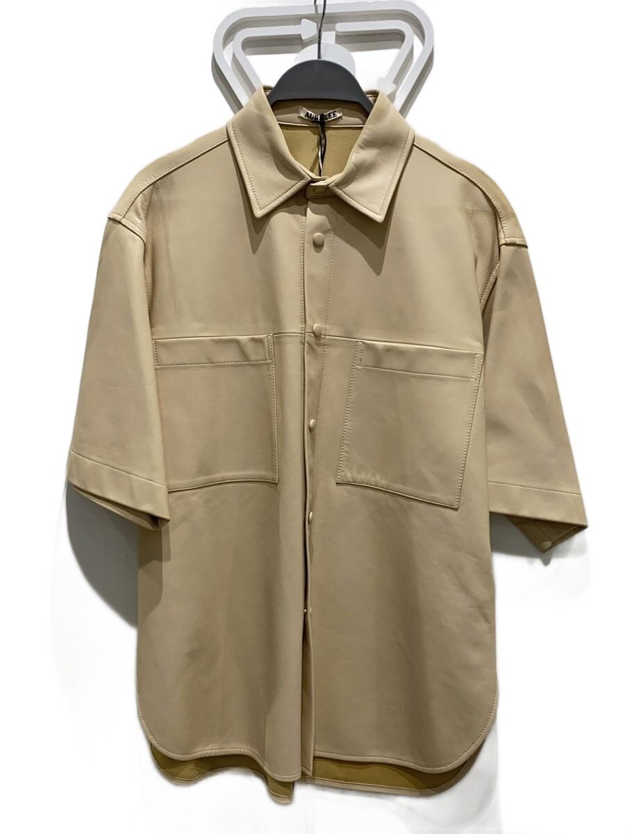【中古】AURALEE◆J/LAMB LEATHER HALF SLEEVE SHIRTS/半袖シャツ/羊革/A20SS03RL【メンズウェア】｜2ｎｄ STREET 店