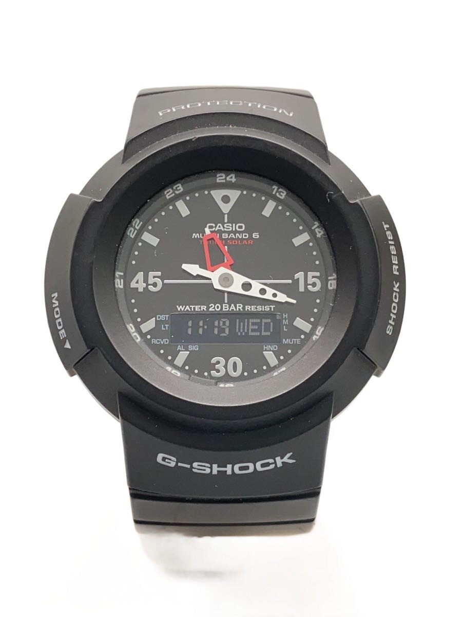 【中古】CASIO◆ソーラーウオッチ_G-SHOCK/デジアナ/BLK/BLK【服飾雑貨他】