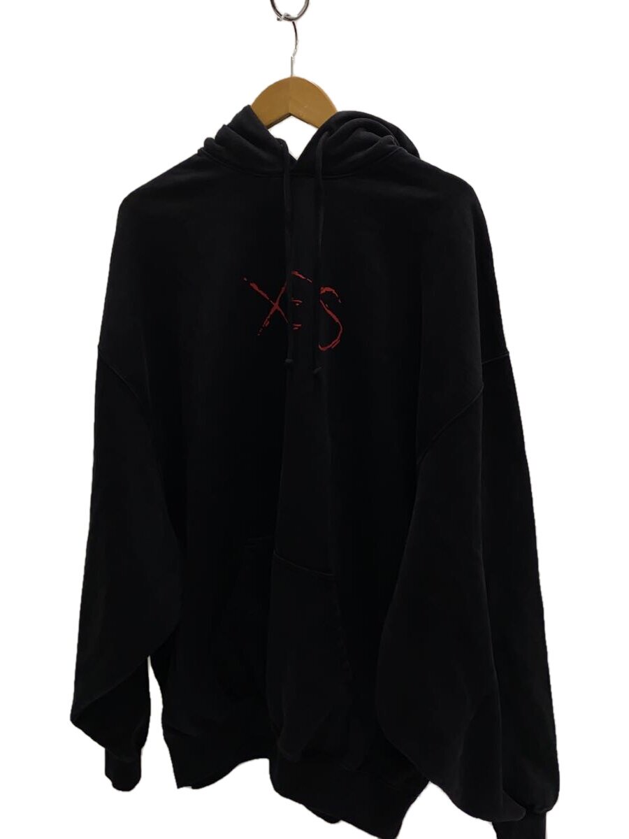 【中古】VETEMENTS◆XES PRINTED HOODIE/プルオーバーパーカー/プリント/XS/コットン/BLK【メンズウェア】|2nd STREET 店