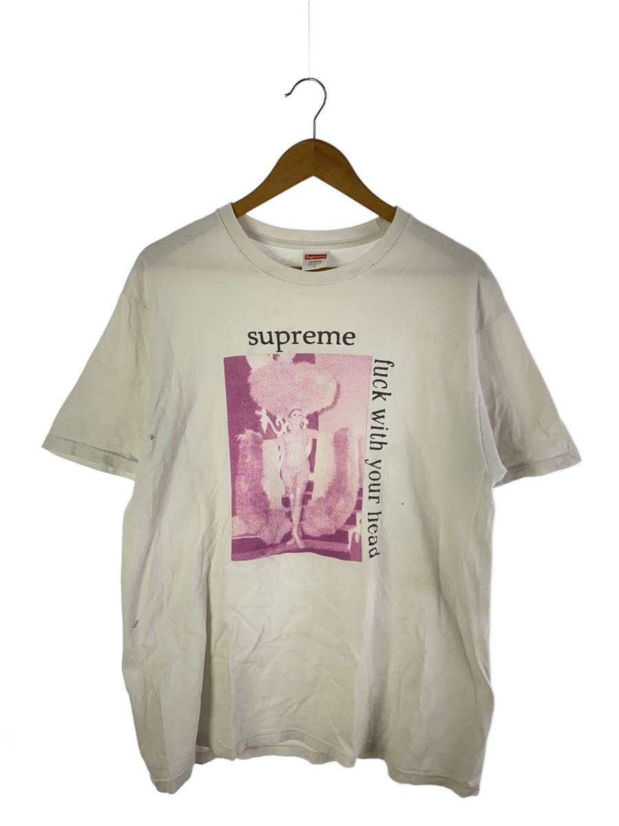【中古】Supreme◆プルオーバー/L/綿織物/WHT【メンズウェア】