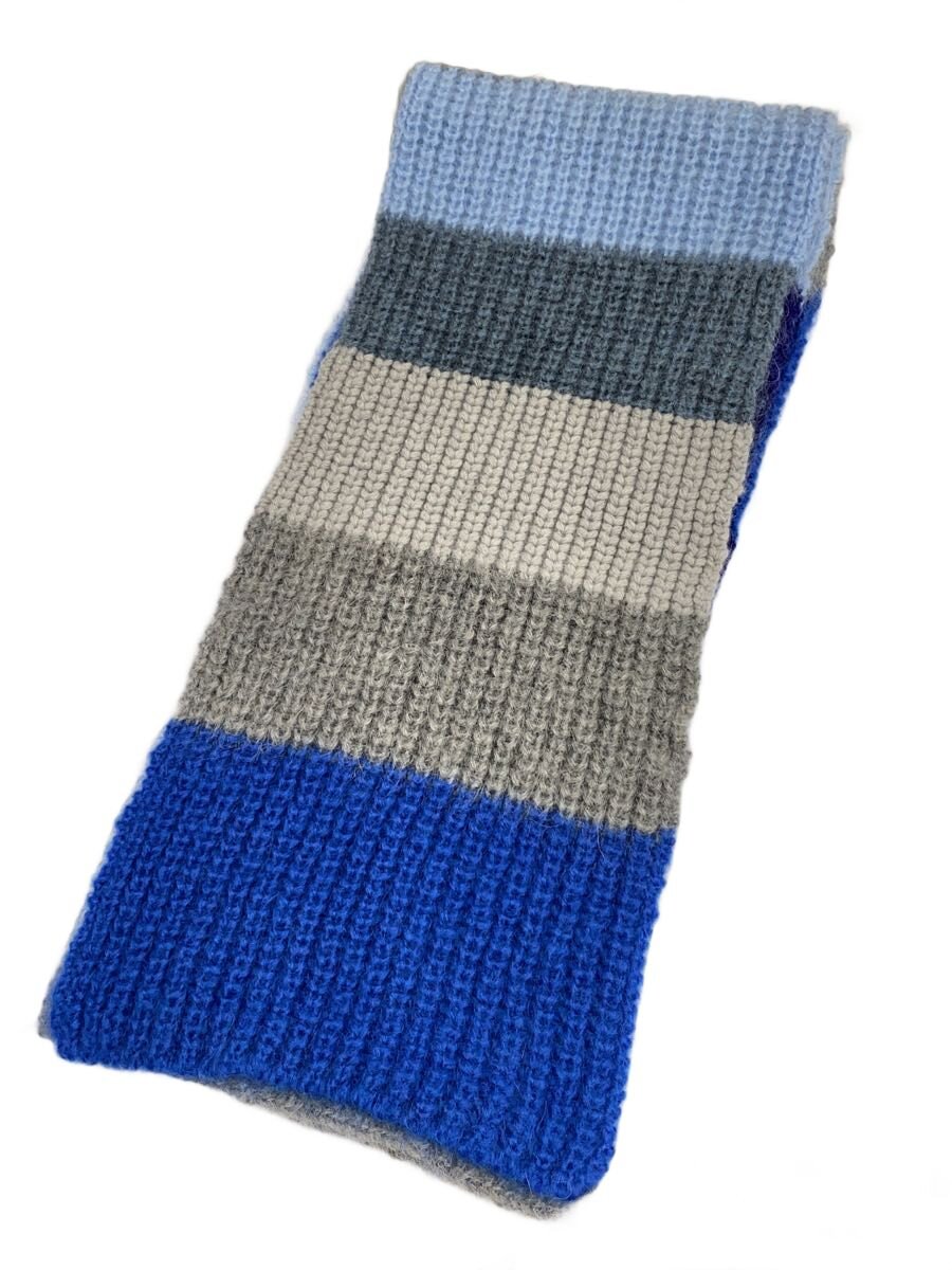 【中古】MARNI◆えり巻き/モヘヤ/BLU/メンズ【服飾雑貨他】