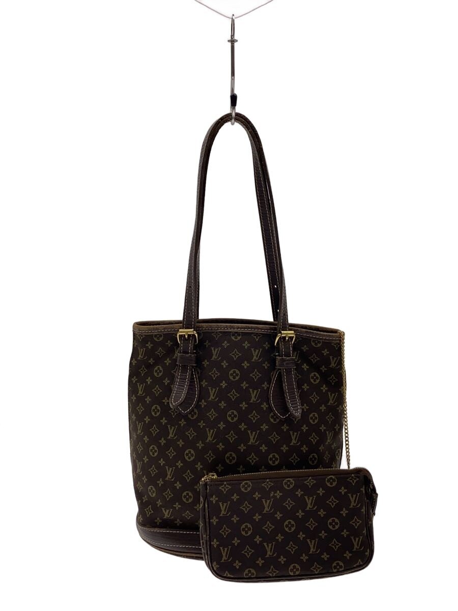 【中古】LOUIS VUITTON◆バケットPM_モノグラム・ミニ・ラン/キャンバス/ブラウン/総柄【バッグ】｜2ｎｄ STREET 店 36,179円