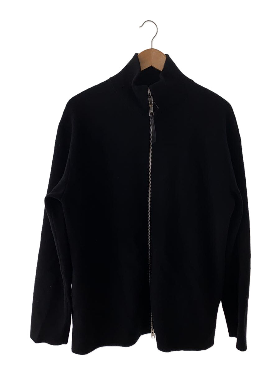 【中古】LOEWE◆23AW/アナグラムジップアップカーディガン/M/羊毛/BLK/H526Y16K42//【メンズウェア】