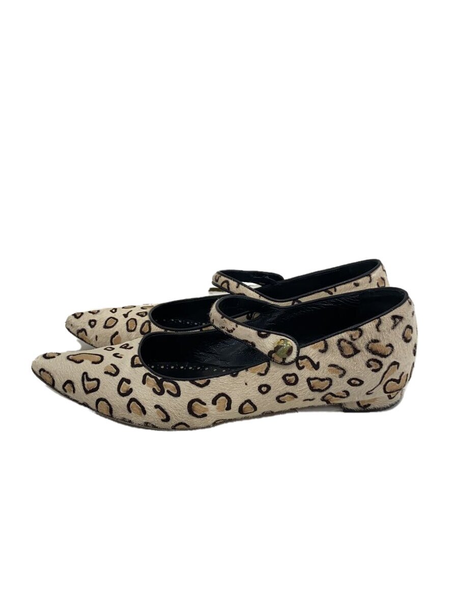 【中古】MANOLO BLAHNIK◆木目細かパンプス/38/BEG/ハラコ/KULOGLU/擦れ有【シューズ】