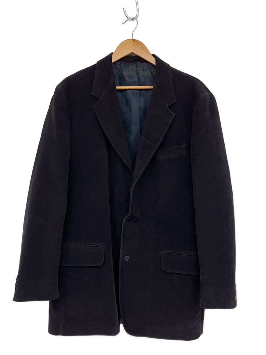 【中古】J.CREW◆90s/巨大な生物曳き船/ベロアテーラードジャケット/42/天鵞絨/NVY/無地//【メンズウェア】