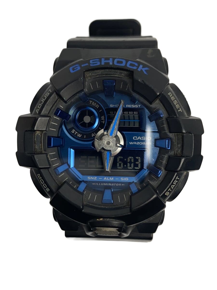 【中古】CASIO◆石英ウオッチ・G-SHOCK/デジアナ/黒いこと/米国海軍/GA-710-1A2JF/ジーショック【服飾雑貨他】