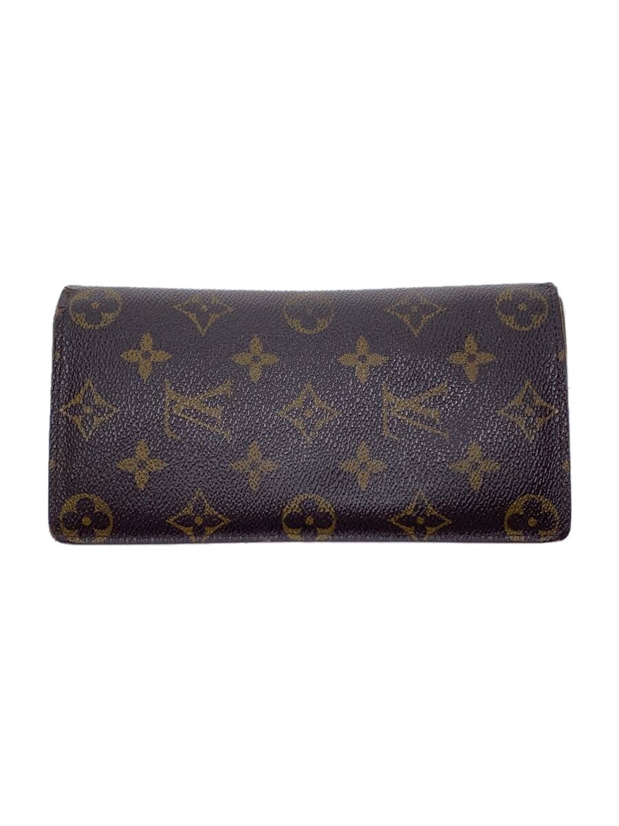【中古】LOUIS VUITTON◆ポルト・フォイユ・ブラザ_モノグラム・キャンバス_BRW/PVC/BRW/総柄/メンズ【服飾雑貨他】