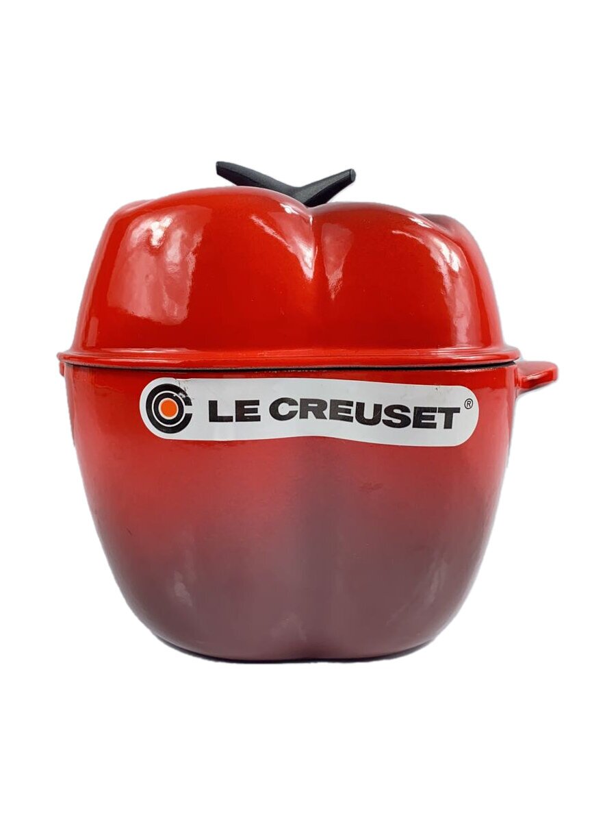 【中古】LE CREUSET◆ココットピーマン/ベルペッパー/鍋/RED【キッチン用品】