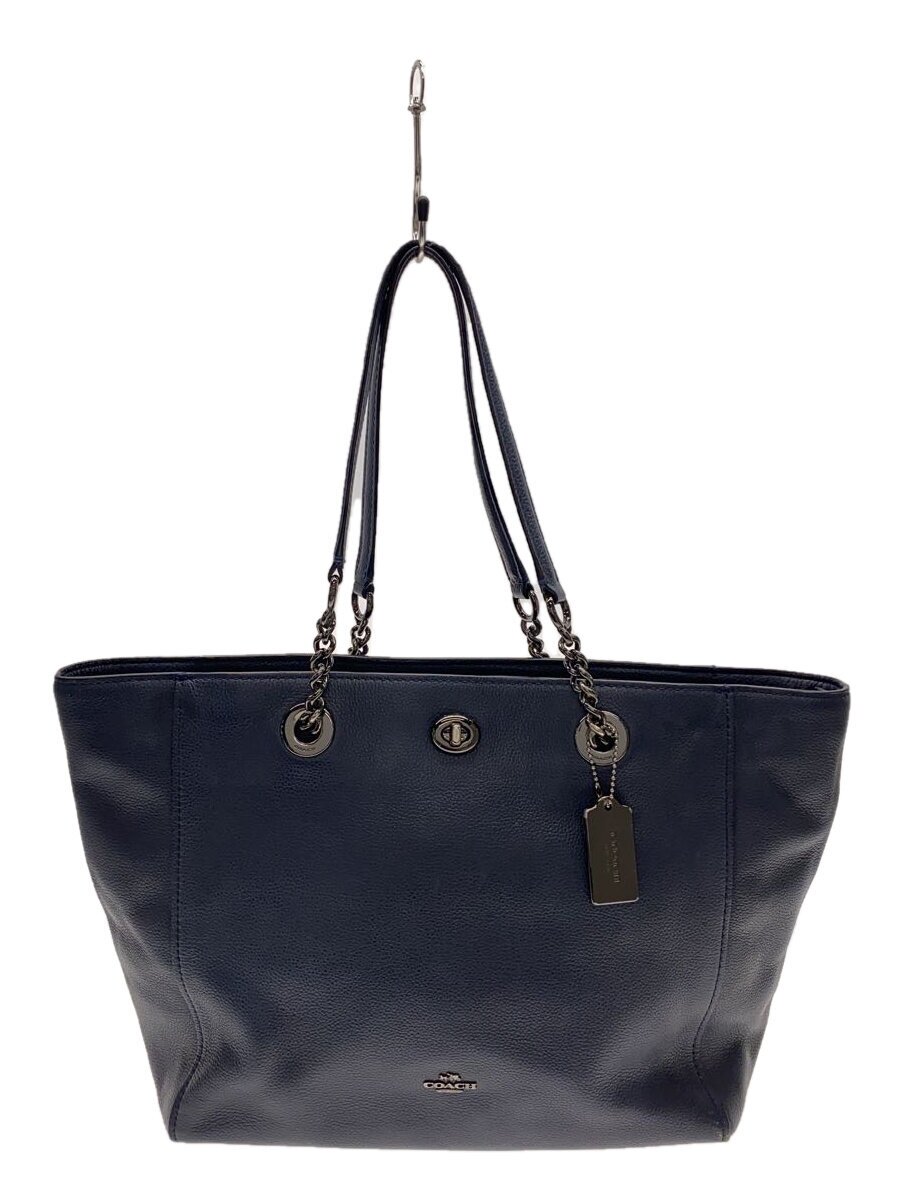 【中古】COACH◆トートバッグ[仕入]/なめし革/米国海軍/無地/56830【御徒面子】