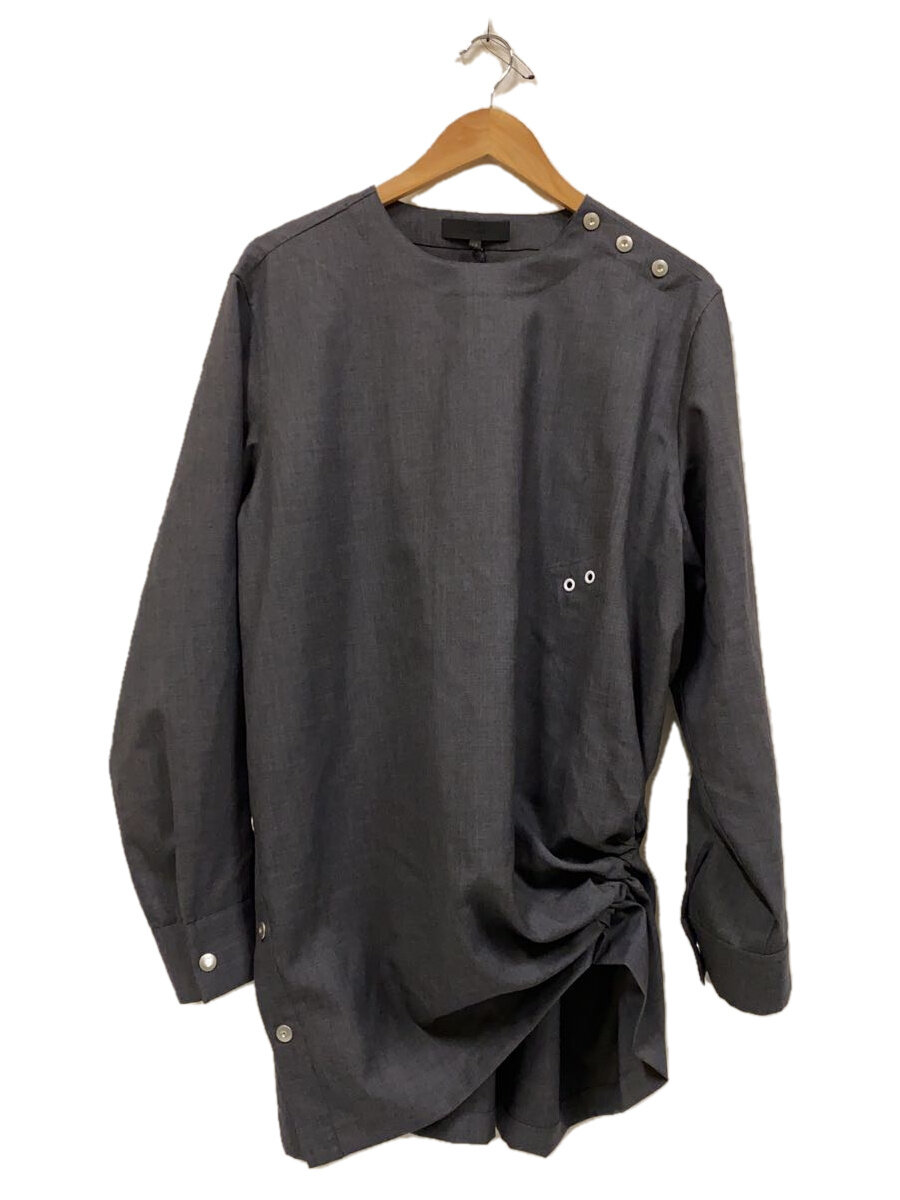 【中古】OMAR AFRIDI◆25SS/Cinched Shirt/トップス/46/羊毛/GRY//【メンズウェア】