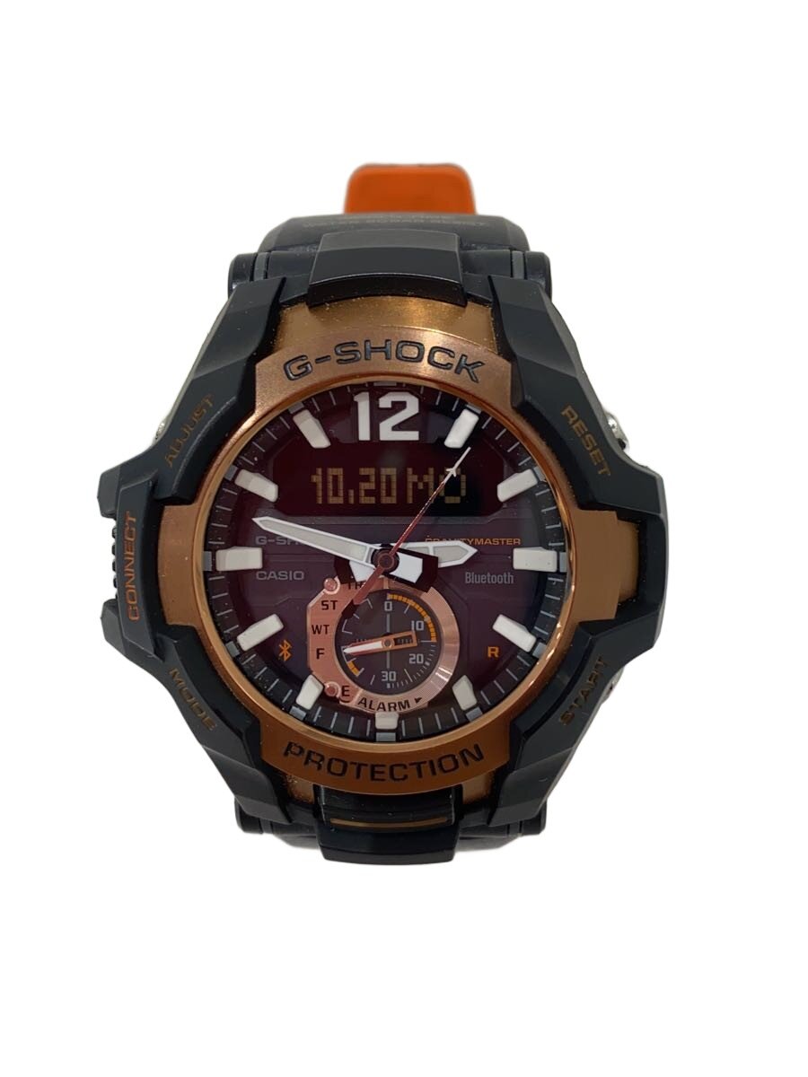 【中古】CASIO◆ソーラーウオッチ・G-SHOCK/デジアナ/BLK/BLK//【服飾雑貨他】
