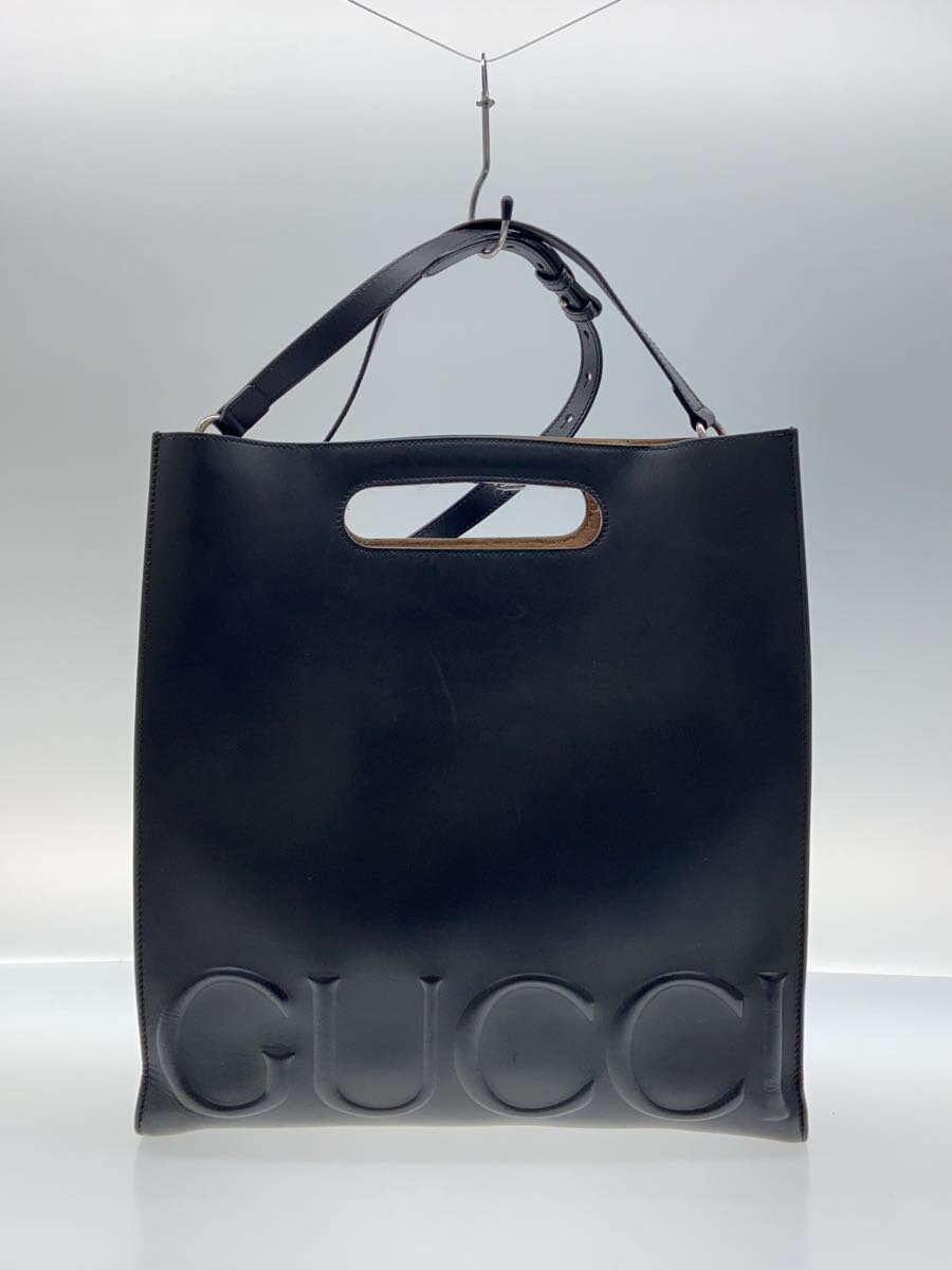 【中古】GUCCI◆御徒面子/なめし革/黒いこと/409380【御徒面子】