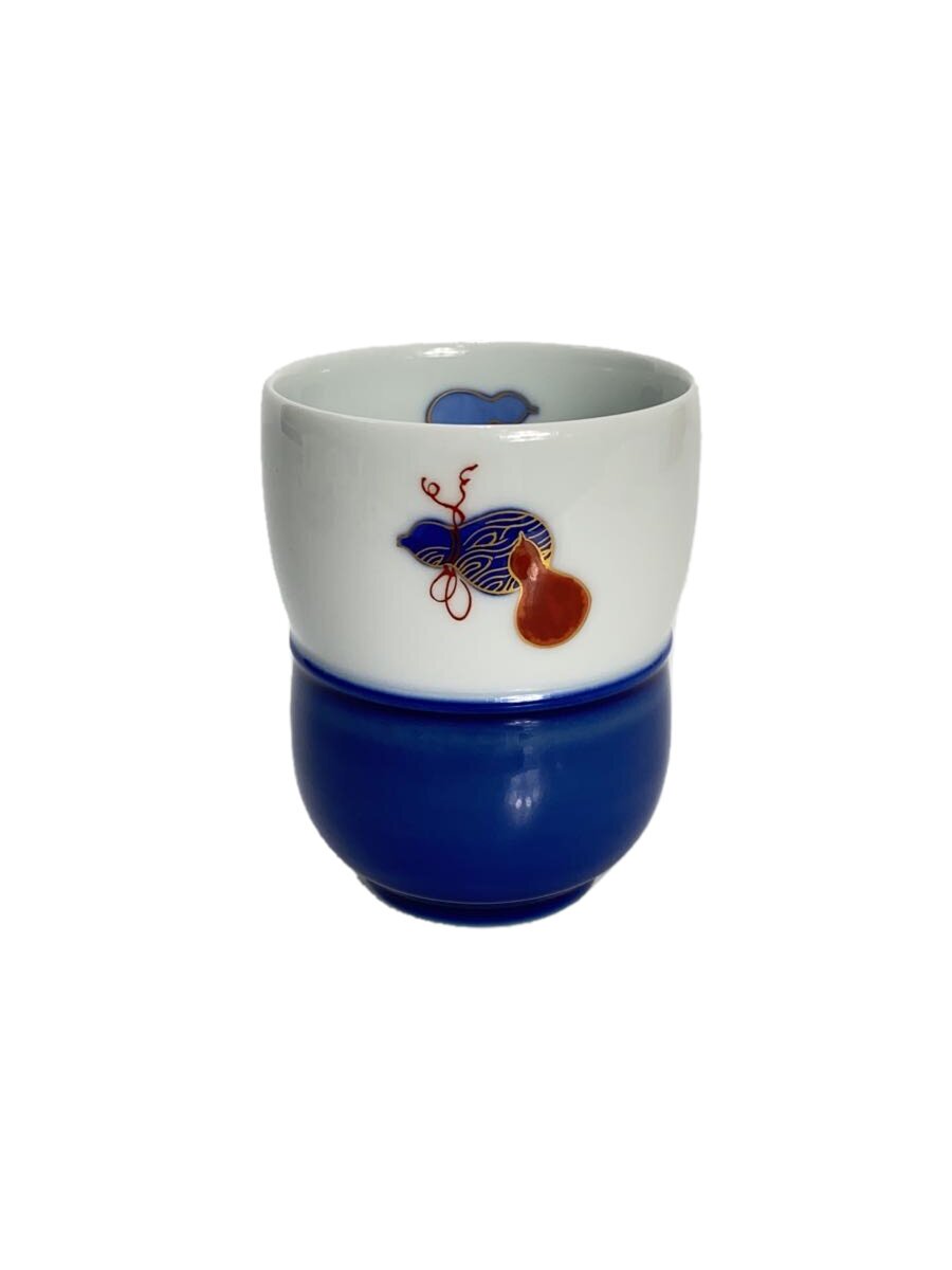 【中古】深川製磁◆百年庵/六瓢箪/湯呑/BLU/有田焼【キッチン用品】