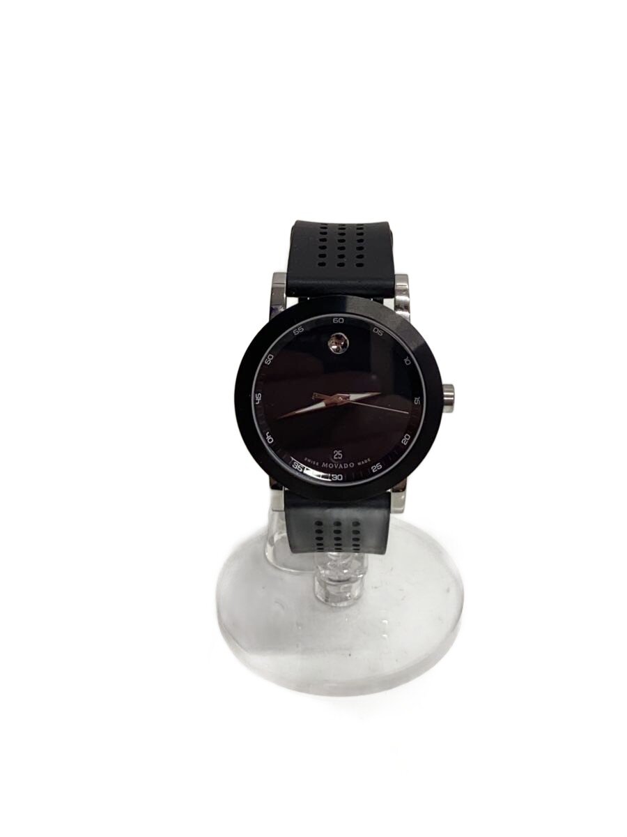 【中古】MOVADO/石英ウォッチ/アナログ/思われ人/BLK/BLK/07.1.14.1145【服飾雑貨他】