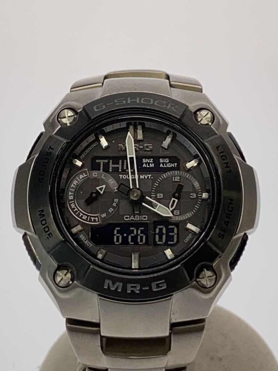 【中古】CASIO◆ソーラーウォッチ・G-SHOCK/デジアナ/SLV【服飾雑貨他】