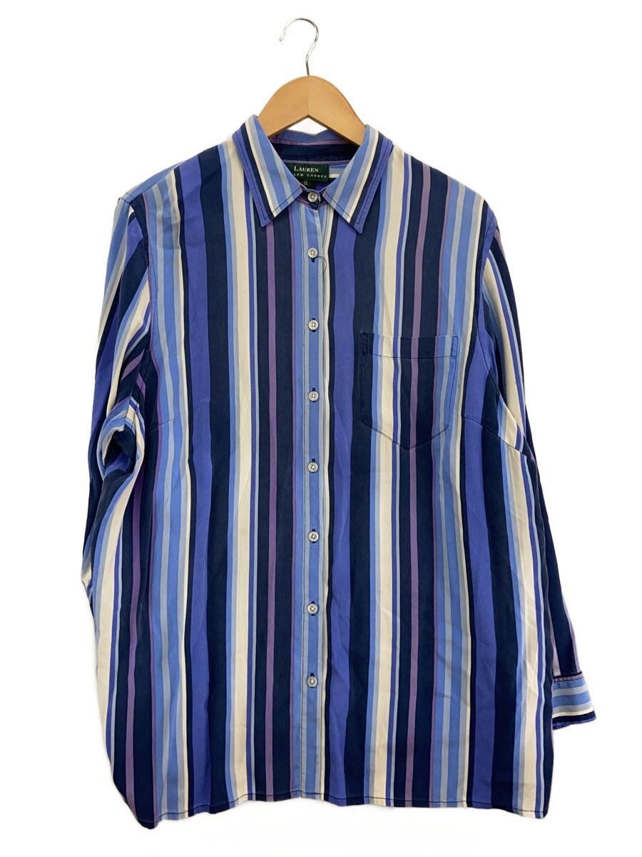 【中古】POLO RALPH LAUREN◆長袖ティーシャツ/--/絹地/BLU//【メンズウェア】