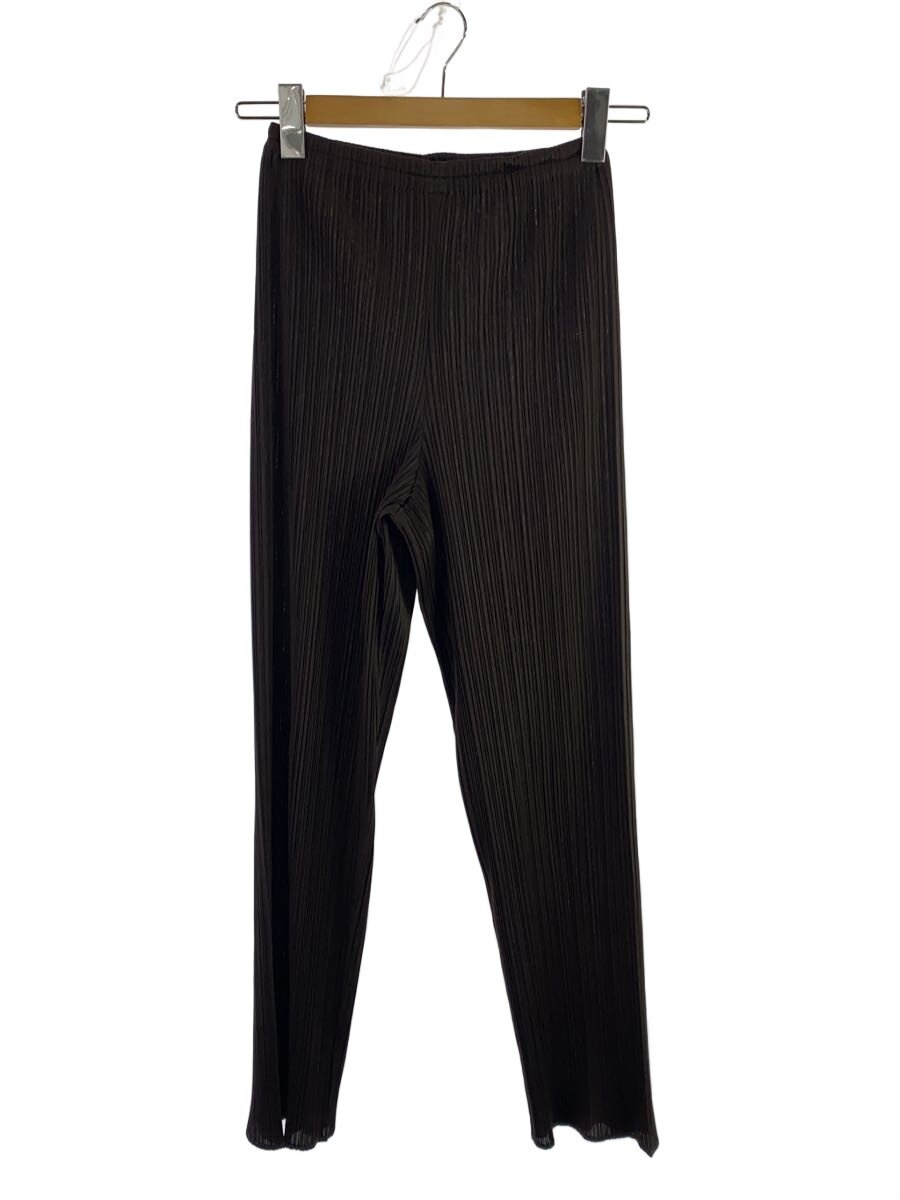【中古】PLEATS PLEASE ISSEY MIYAKE◆下つ方/3/ポリエステル/BRW/無地/PP63-JF609【メンズウェア】