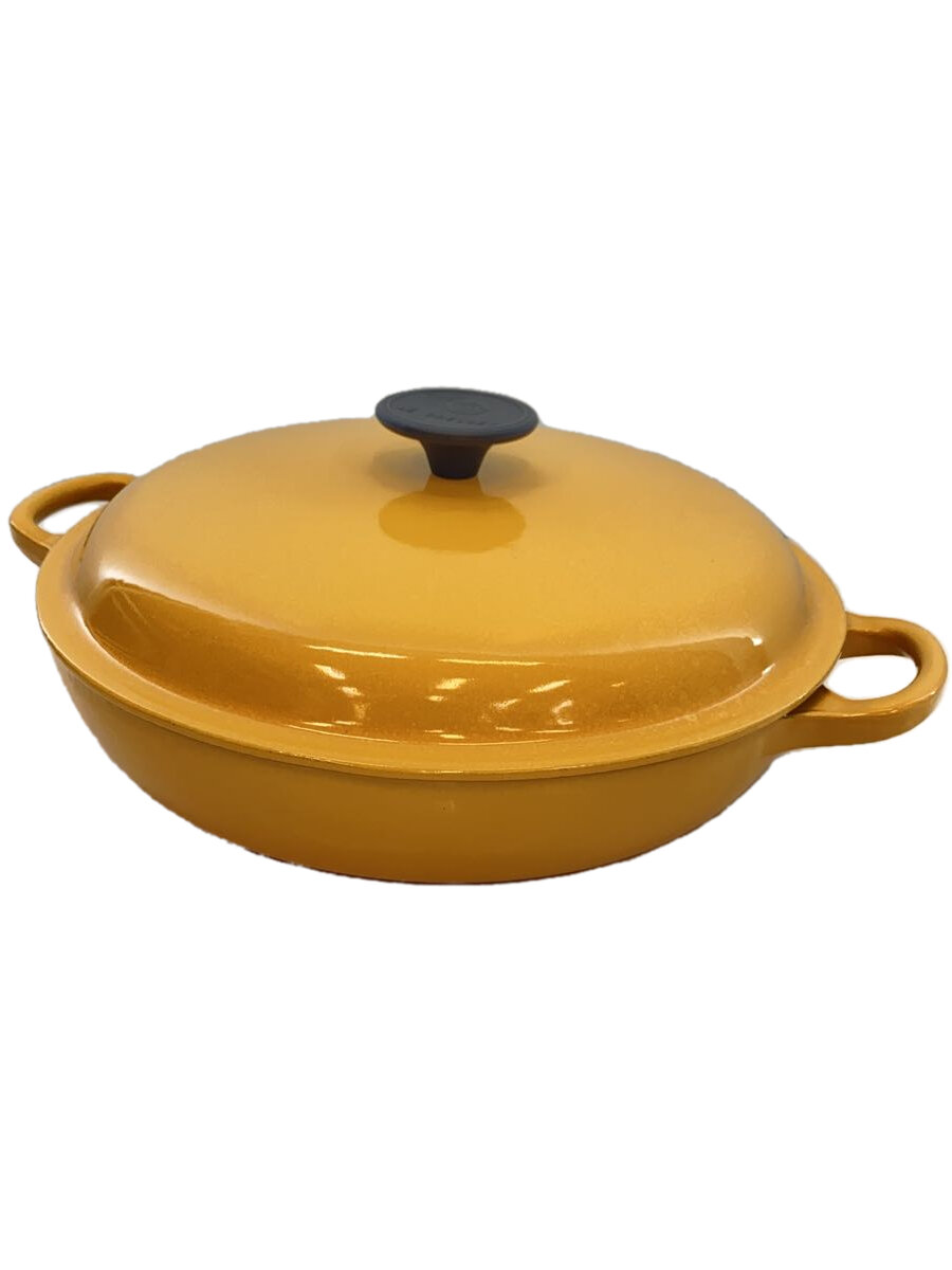 【中古】LE CREUSET◆鍋COCOTTE PR SERVICE/ココット/ビュッフェキャセロール/大きさ:26珊/YLW//【勝手もと装置】