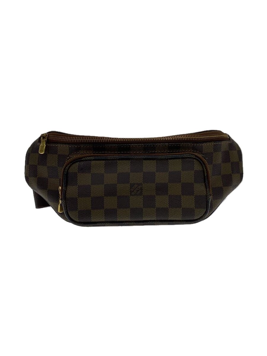 【中古】LOUIS VUITTON◆バムバッグ・メルヴィール_ダミエ・エベヌ_BRW/PVC/BRW【御徒面子】
