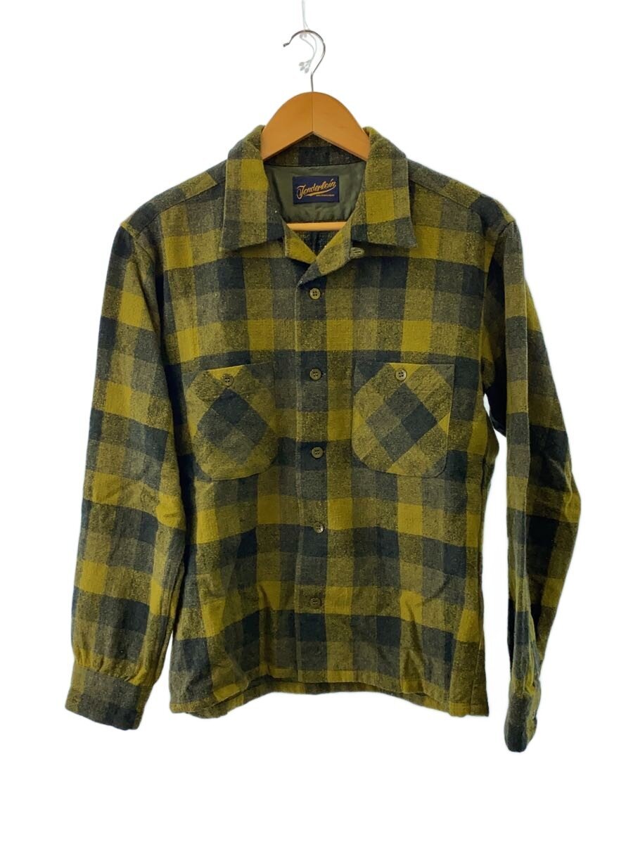 【中古】TENDERLOIN((株)ケーセブン)◆T-WOOL LS CHECK SHIRT/フランネルプルオーバー/XS/羊毛/GRN/照合のしるし//【メンズウェア】