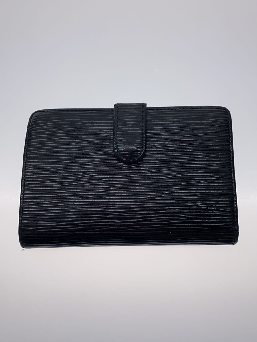 【中古】LOUIS VUITTON◆ポルト・モネ・ビエ・ヴィエノワ_エピ_BLK/レザー/BLK/レディース【服飾雑貨他】