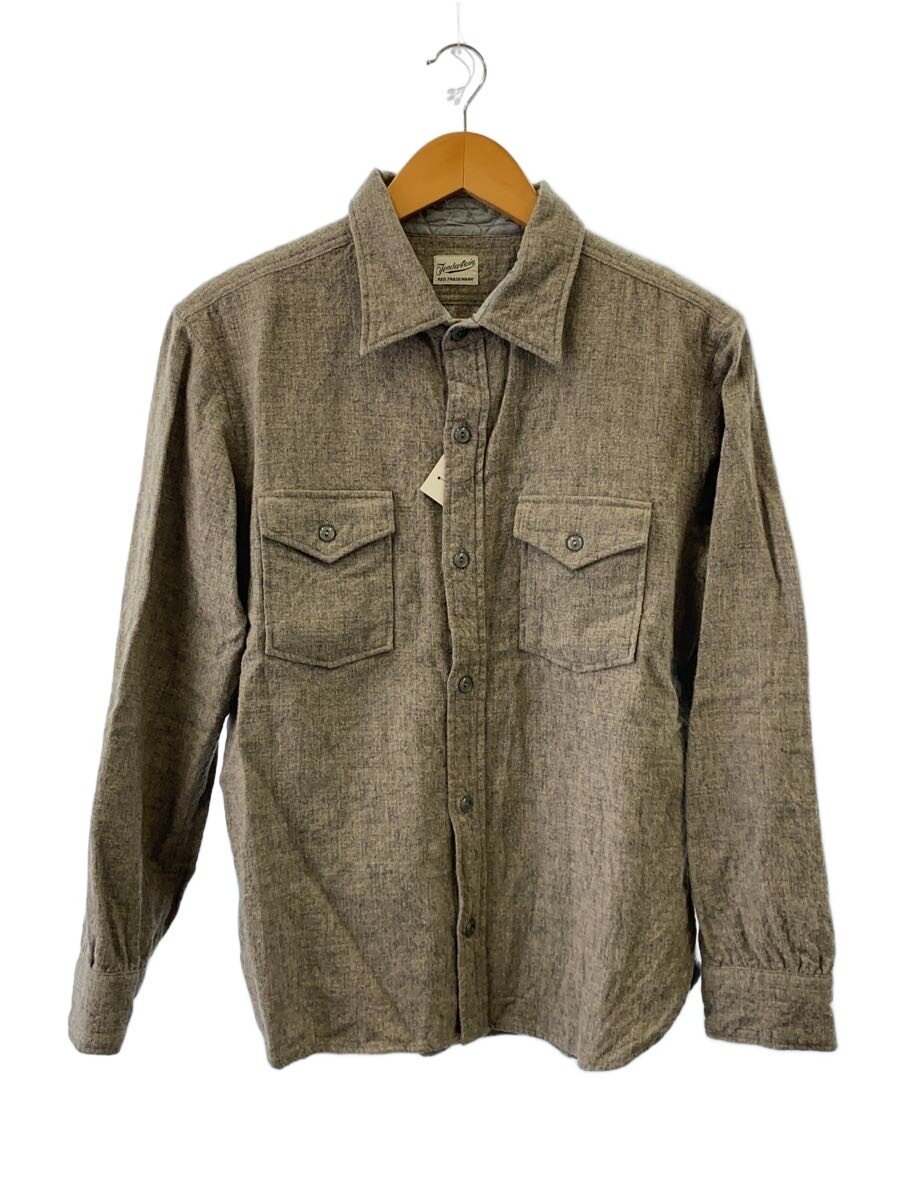 【中古】TENDERLOIN((株)ケーセブン)◆WOOL SHIRT/羊毛プルオーバー/長袖プルオーバー/XS/羊毛/GRY【メンズウェア】