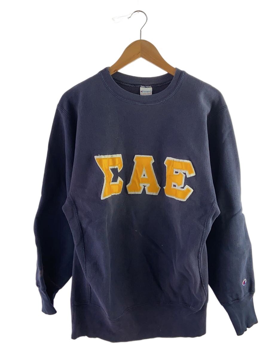【中古】Champion◆90S/USA製/リバースウィーブ/汗水/XL/綿織物/NVY【メンズウェア】