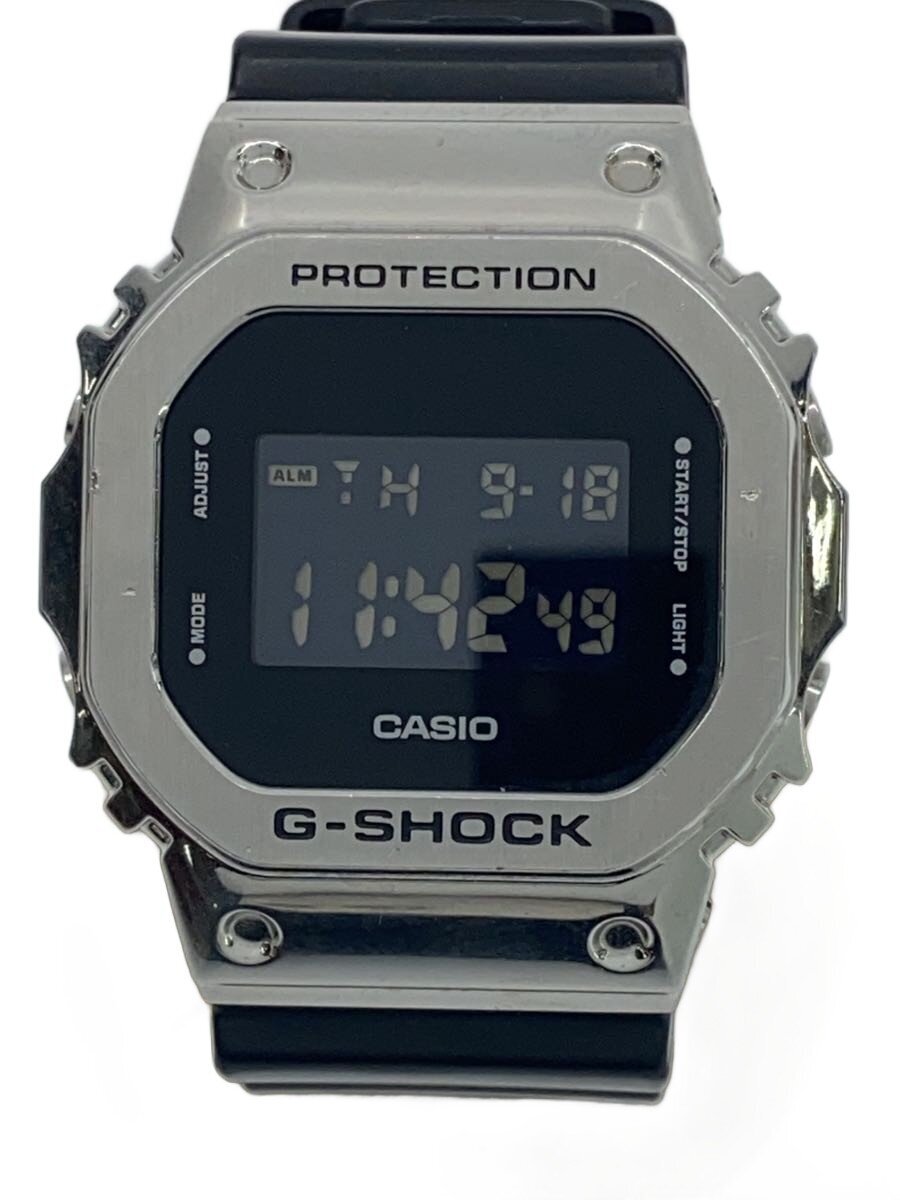 【中古】CASIO◆石英ウオッチ/デジタル/天然ゴム/BLK/BLK/GM-5600【服飾雑貨他】