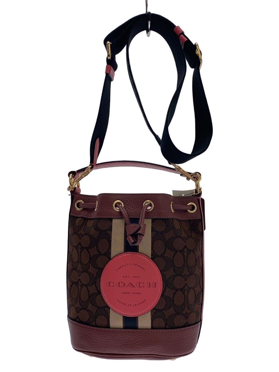 【中古】COACH◆デンプシーバケット19_シグネチャー_ブラウン/コットン/BRW【バッグ】｜2ｎｄ STREET 店
