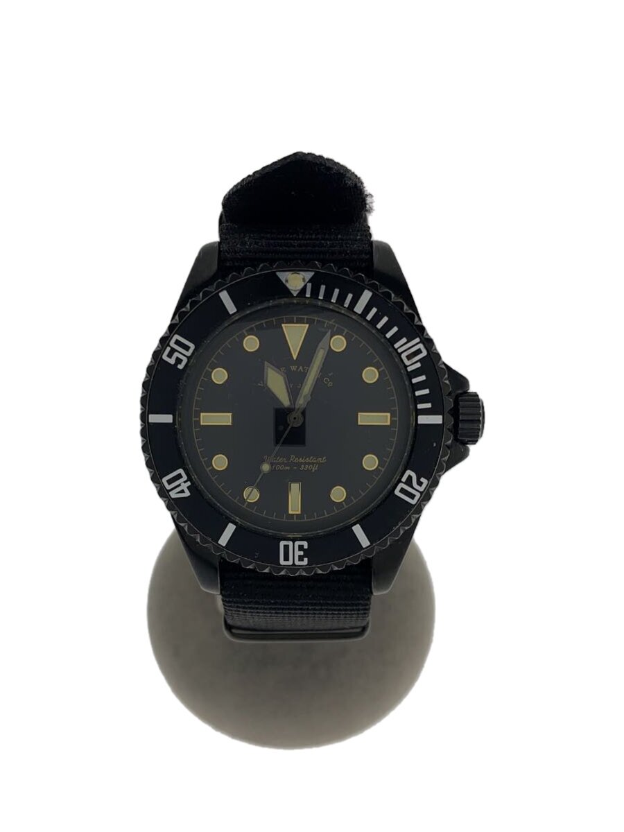 【中古】VAGUE WATCH CO.◆石英ウオッチ/アナログ/ステンレス鋼/BLK/BLK【服飾雑貨他】