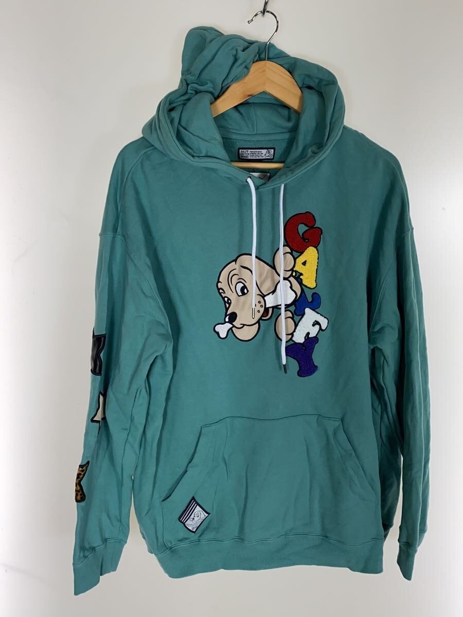 【中古】GALFY◆パーカー/XL/綿織物/GRN/123013/犬のお星様/大型犬大きさ/紋章【メンズウェア】