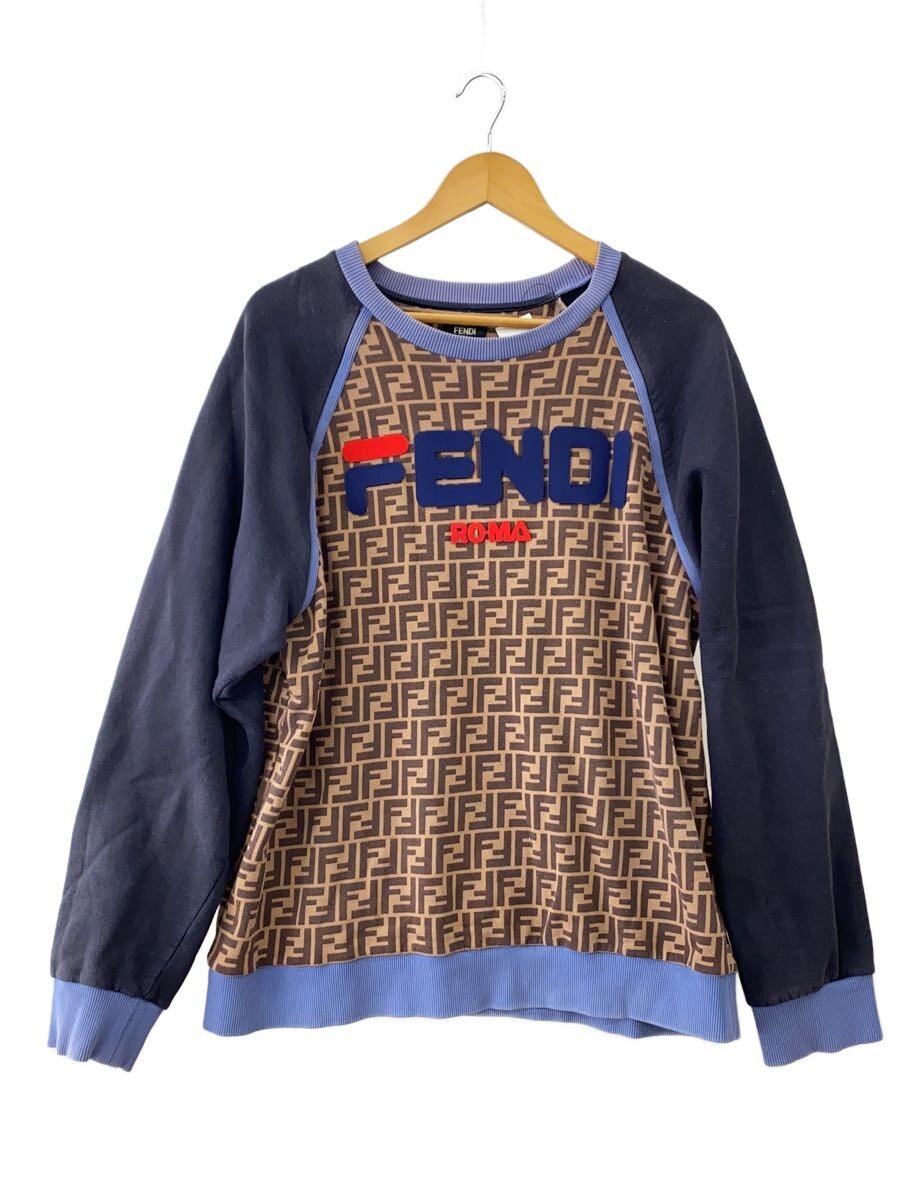 【中古】FENDI◆Fendi Mania Logo Sweatshirt/スウェット/XXL/コットン/BEG/総柄/FY0944//【レディースウェア】｜2ｎｄ STREET 店 19,210円