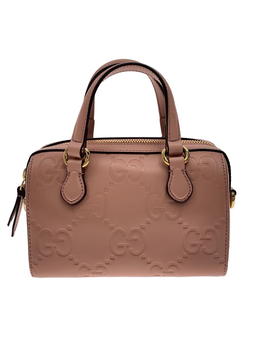 【中古】GUCCI◆GG 百貨店ミニ/2WAYショルダーバッグ/なめし革/PNK/790130【御徒面子】
