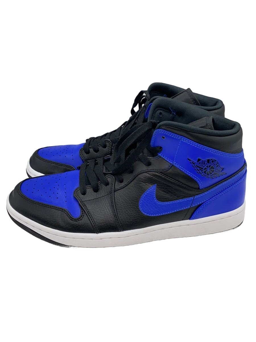 【中古】NIKE◆AIR JORDAN 1 MID_大気圏 ジョーダン 1 ミッド/29糎/BLU【シューズ】